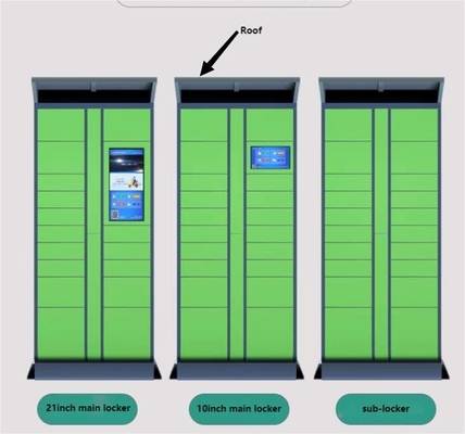 H1980mm আউটডোর স্মার্ট ইলেকট্রিক লকার সঙ্গে 10 ইঞ্চি স্ক্রীন এবং বিভিন্ন আকারের দরজা